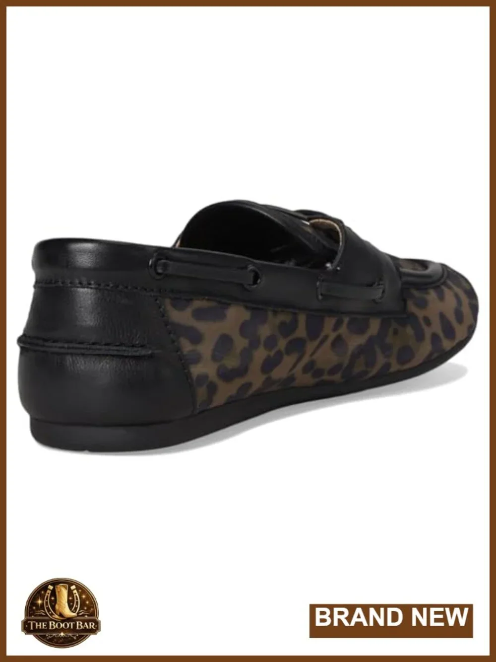 Women's Boat Shoe with Leopard Print Pull-On Style